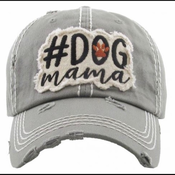 #DOG MAMA Washed Vintage Ballcap - Picture 1 of 5